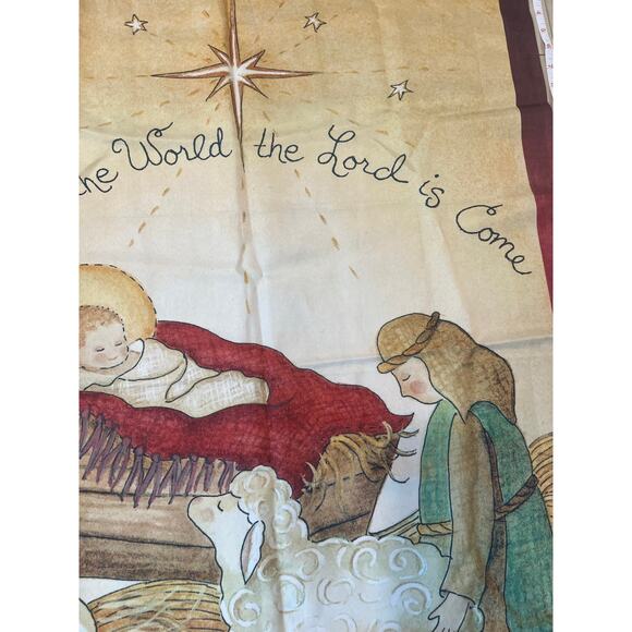 Vintage Porch Flag Christmas Nativity Scene Christian Holidays Winter JL - Picture 4 of 7